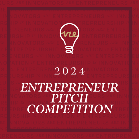 A drawing of a lightbulb above the words "2024 Entrepreneur Pitch Competition"