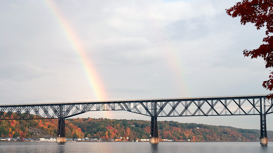 Rainbow over the midhusdon bridge, Poughkeepsie, NY