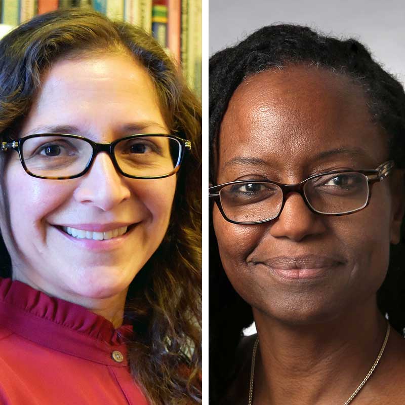 Diptych headshots of Erendira Rueda and Candice Lowe.