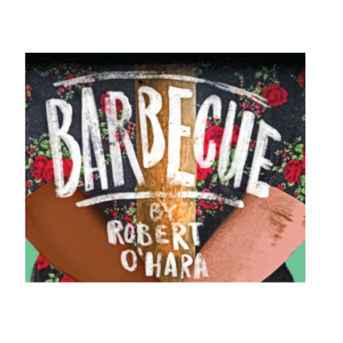 A decorative background image with the words, "Barbecue by Robert O’Hara" overlayed on the image.