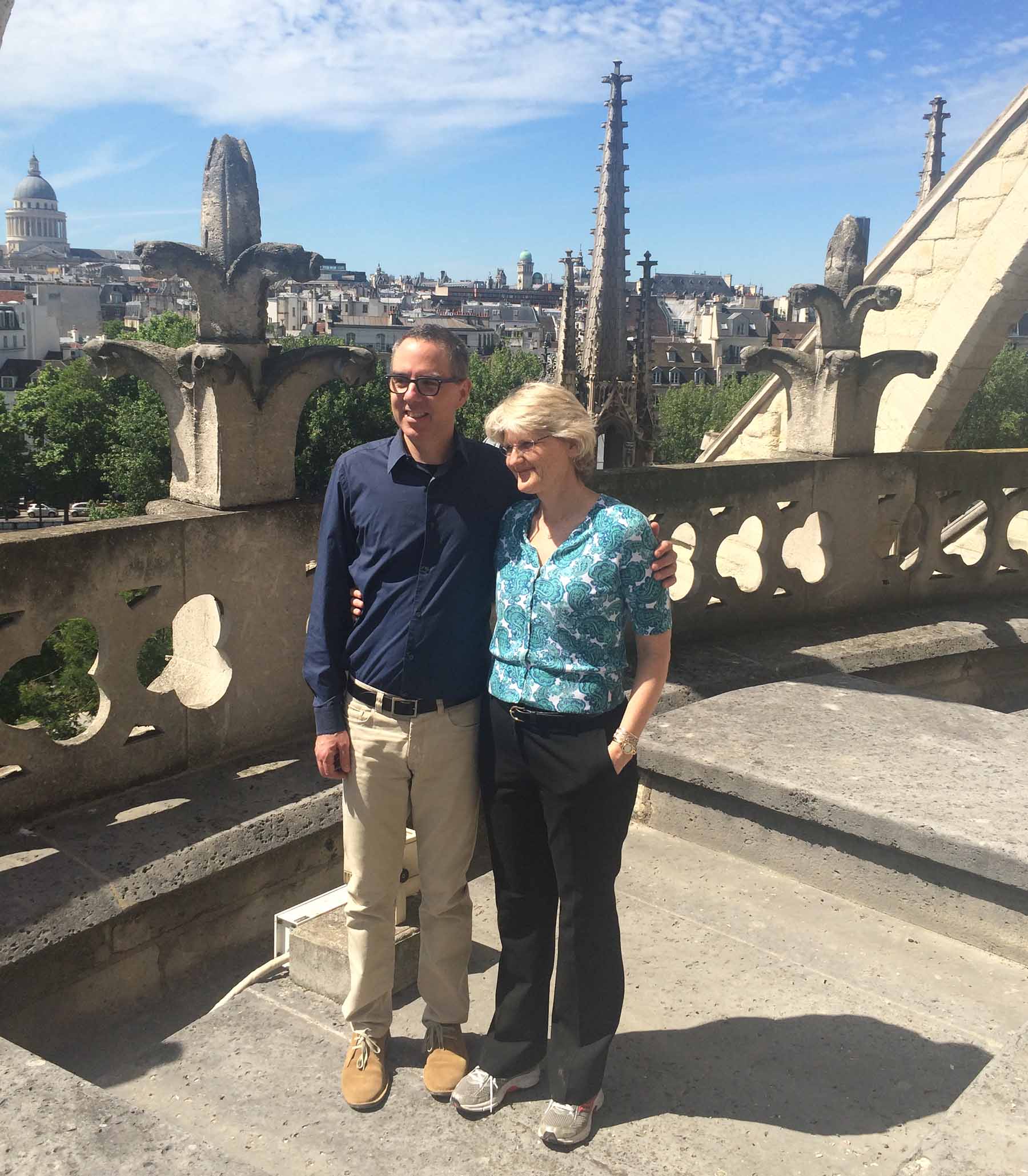 Andrew Tallon with Vassar President Elizabeth Bradley at Washington National Cathedral