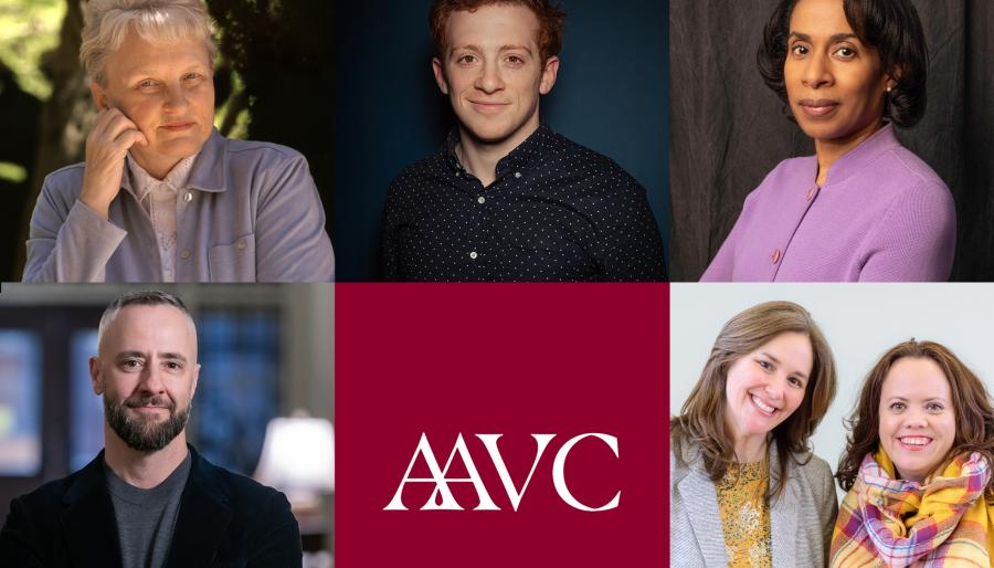 A photo collage of the six people who will receive AAVC awards this year.