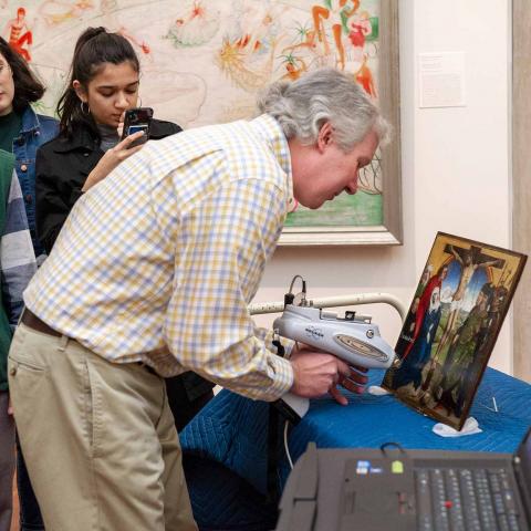 Professor Joe Tanski with students