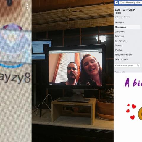 Screenshots of Students and alums are organizing virtual parties on FaceTime and workouts with fellow athletes on Zoom