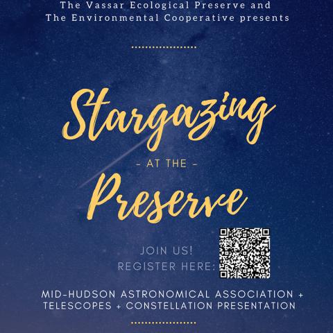 poster for stargazing event at the Ecological Preserve