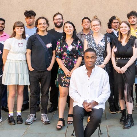 Group photo of 17 people in the Exploring Transfer Class of 2022