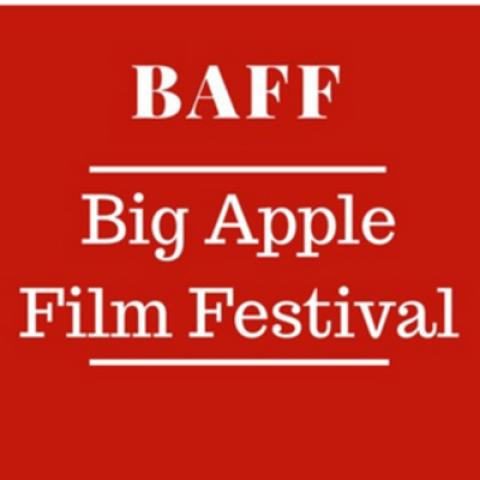 A red logo that reads, "BAFF: Big Apple Film Festival